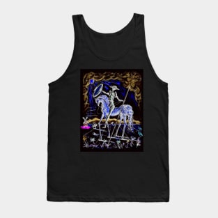 Don Quixote Fantasy Abstract Silhouette Dali Print Tank Top